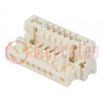 Connector: card edge; RAST 2.5; plug; female; angled 90°; PIN: 8