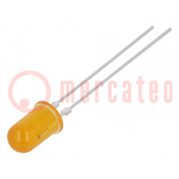 LED; 5mm; giallo; 2,2mcd; 60°; Frontale: convesso; 5V; Nr usc: 2