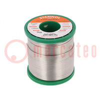 Soldering wire; Sn95,5Ag3,8Cu0,7; 1.5mm; 1kg; lead free; reel