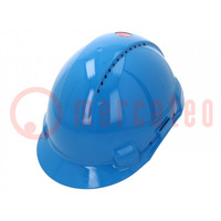 Protective helmet; vented; Size: 53÷62mm; blue; ABS; G3000; 334g