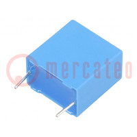Capacitor: polyester; 1uF; 200VAC; 450VDC; 15mm; ±10%; 18x18.5x11mm