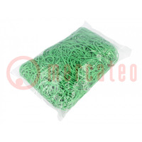 Rubber bands; Width: 1.5mm; Thick: 1.5mm; rubber; green; Ø: 80mm; 1kg