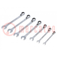 Wrenches set; combination spanner; MicroSpeeder; 7pcs.