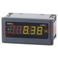 Voltmeter; digitaal,montage; 0÷75mV; LED; 5 cijfers; 85÷253VAC