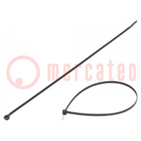 Cable tie; L: 370mm; W: 4.8mm; polyamide; 333N; black; Ømax: 102mm