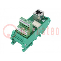 Transition; RJ45,screw terminal; W: 35mm; D: 68.5mm; H: 92.6mm; 1A