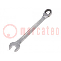 Wrench; combination spanner; 17mm; chromium plated steel