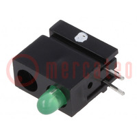 LED; inscatolato; verde; 2,8mm; Nr diodi: 1; 2mA; 60°; 1÷5mcd