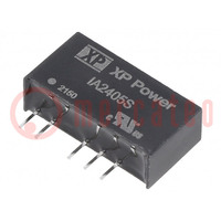 Converter: DC/DC; 1W; Uin: 24V; Uout: 5VDC; Uout2: -5VDC; Iout: 100mA