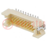 Socket; wire-board; male; DF13; 1.25mm; PIN: 20; SMT; on PCBs