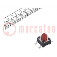 Microswitch TACT; SPST-NO; Pos: 2; 0.05A/12VDC; SMT; 2.55N; 5mm