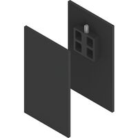 Produktbild zu SOLIDO 80/HELM Set placchette copertura bin.maontaggio/veletta H/G nero opaco