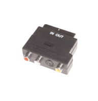 e+p VC 915 Videokabel-Adapter SCART (21-pin) 3 x RCA + S-Video Schwarz