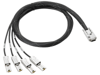 Hewlett Packard Enterprise Cable de 1 metro HPE Mini SAS de alta densidad a distribución externa Mini SAS de alta densidad de 2 vías dual