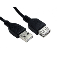 Cables Direct 99CDL2-020 USB cable 0.5 m USB 2.0 USB A Black