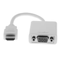 Rocstor Y10C119-W1 video cable adapter 0.15 m VGA (D-Sub) HDMI Type A (Standard) White