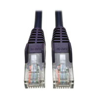 Tripp Lite N001-003-PU Cat5e 350 MHz Snagless Molded (UTP) Ethernet Cable (RJ45 M/M), PoE - Purple, 3 ft. (0.91 m)