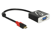 DeLOCK 62994 adapter kablowy 0,2 m USB Type-C VGA (D-Sub) Czarny