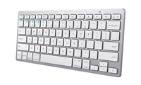 Trust 24653 Tastatur Bluetooth QWERTZ Deutsch Silber, Weiß