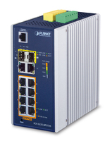 PLANET IGS-5225-8P2T2S łącza sieciowe Zarządzany L2+ Gigabit Ethernet (10/100/1000) Obsługa PoE Niebieski, Biały
