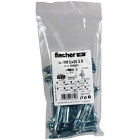 Fischer 538883 kotwa śrubowa/kołek rozporowy 20 szt. Zestaw śrub i kołków rozporowych 65 mm