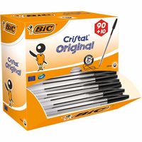 BIC Cristal Black Stick ballpoint pen Medium 100 pc(s)