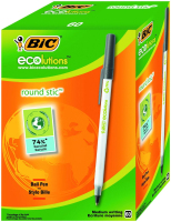BIC Ecolutions Round Stic Zwart Stick balpen 60 stuk(s)