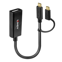 Lindy 43294 video kabel adapter 0,17 m 2 x USB Type-C DisplayPort Zwart