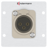 Kindermann 7444000412 wandcontactdoos XLR Aluminium