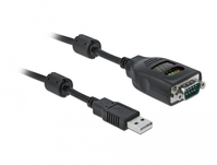 DeLOCK 90497 seriële kabel Zwart 2 m USB Type-A RS-232 DB9