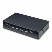 StarTech.com 4-Port DisplayPort KVM Switch, Single 4K 60Hz Monitor, 6x USB Ports, Hotkey & Drukknop Schakelaar, DisplayPort 1.2, OS Onafhankelijk, TAA Compliant