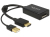 DeLOCK 0.245m HDMI+USB2.0-A/DisplayPort 0,254 m HDMI + USB Negro