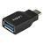 Lindy 41899 tussenstuk voor kabels USB 3.1-C USB 3.1-A Zwart