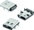 Würth Elektronik WR-COM conector USB 3.1 Type C Receptacle Horizontal THR / SMT Negro, Acero inoxidable