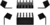 Microconnect CABLEMANA-17 organizador de cables Escritorio Soporte para cables Negro 2 pieza(s)