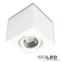 illustrazione di prodotto - Luce a soffitto quadrata GU10 :: alluminio bianco :: corpo illuminante escluso