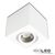 illustrazione di prodotto - Luce a soffitto quadrata GU10 :: alluminio bianco :: corpo illuminante escluso