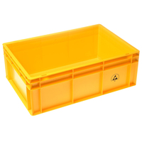 Warmbier Lagerbehälter IDP-STAT, ESD, 600 x 400 x 220 mm, gelb