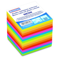 Kostka DONAU nieklejona, 90x90x90mm, ok. 800 kart., neon, mix kolorów