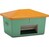 Streugutbehälter 550l grün/orange - mit Entnahmeöffnung und Vandalismusdeckel