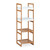 Relaxdays Standregal mit 4 Fächern, offenes Küchenregal aus Bambus, Badezimmerregal HBT: 110x36x33 cm, Holz-Optik, weiß
