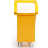 65 Litre Mobile Ingredients Trolley - Clear (R204A) - Yellow