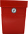 Regent Post or Wall Mountable Litter Bin - 30 Litre - Plastic Liner - Red