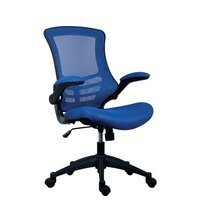 Jemini Marlos Mesh Back Chair with Folding Arms Blue KF77785
