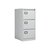 Jemini Light Grey 3 Drawer Filing Cabinet (Dimensions: W470 x D622 x H1016mm) KF20043