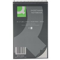 Q-Connect Feint Ruled Shorthand Notebook 160 Pages 203x127mm (Pack of 20)