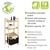 WENKO Regal mit 3 Etagen Ecori, FSC®-zertifizierter Bambus, recyceltes Polyester