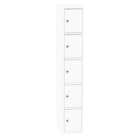 Lockerkast 1x5 deurs 40cm wit/wit