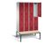 EVOLO cloakroom locker, double tier, with bench