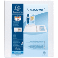 Präsentationsringbuch Kreacover A4+ 25mm 4 Ringe weiß
